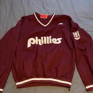 Nike Men's Burgundy Phillies V-Neck Sweater